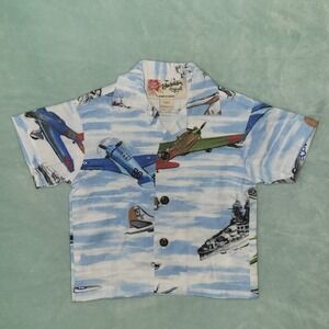 Vintage Hilo Hatties Hawaiian Plane shirt size 6 months
